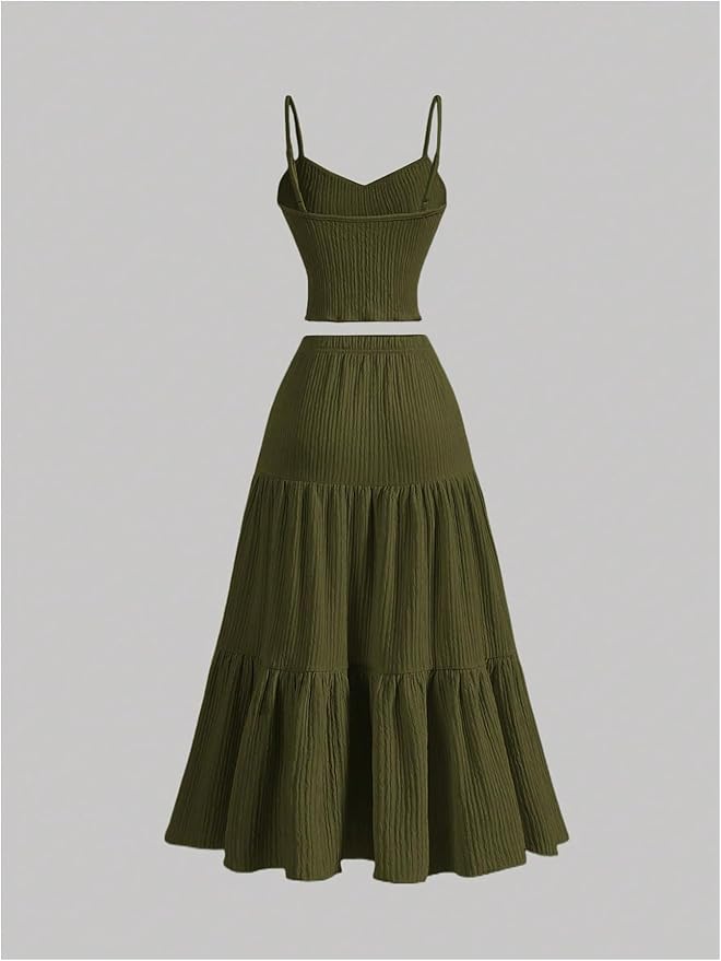 Matching Crop & Skirt Set