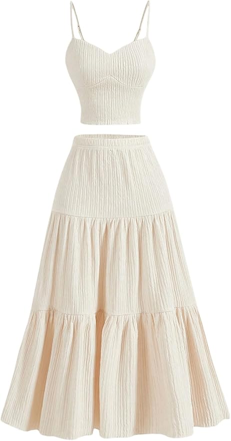 Matching Crop & Skirt Set
