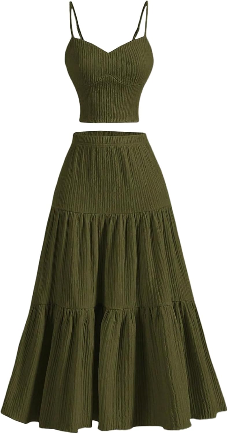 Matching Crop & Skirt Set