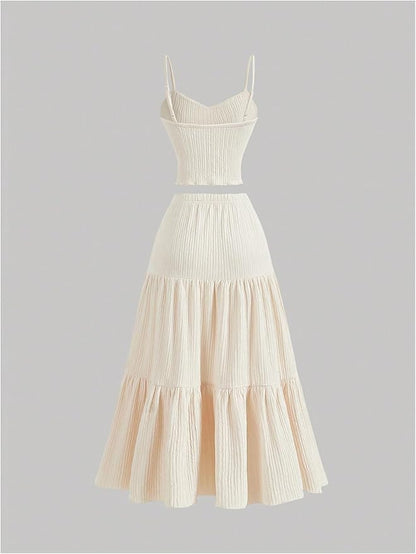 Matching Crop & Skirt Set